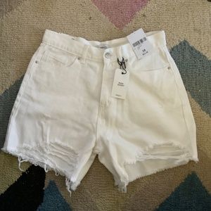 Forever 21 White Mom Shorts